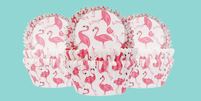 Muffinförmchen Flamingo