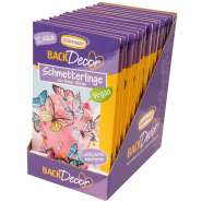 Produktbild für BackDecor 15 x 12 bunte Schmetterlinge aus Oblaten