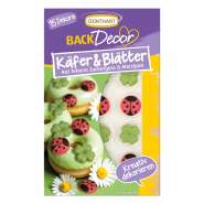 Produktbild für BackDecor 15 Stück Zuckerdekore Käfer und Blätter