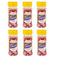 Produktbild für Günthart BackDecor 6 Stück Streudeko Love Mix Zuckerstreudekor mit kleinen Zuckerherzen 360 gr