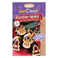 Produktbild für BackDecor 15 Stück Rentier & Wald, weiße Schokolade