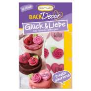 Produktbild für BackDecor 12 Stück x 15 Packungen Romantik Herzen und Blumen aus Zucker, VKE mit 15 Stück
