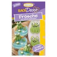 Produktbild für BackDecor 15 x 6 Stück Zucker Frösche in grün für lustige Dekoration von Backwaren und Desserts