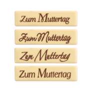 Produktbild für Günthart 96 Stück Schriftstreifen Zum Muttertag, weiße Schokolade