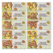 Produktbild für 24 Frohe Ostern Dekorstreifen, sortiert