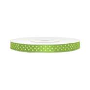 Produktbild für Satinband, gepunktet, grün B:6 mm, L: 25 m