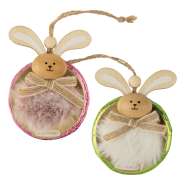 Produktbild für Günthart 16 Stück Anhänger Holzhase auf Pralinentaler, sortiert