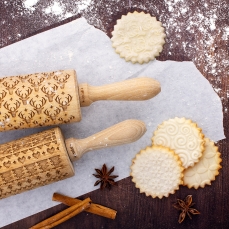213 6 B Teigroller Mit Praegung Hirsche Valek Rolling Pins Valek Rolling Pins
