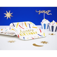 219 1 Pappteller Partygeschirr Bunt Happybirthday partydeco Partydeco.pl