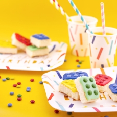219 1 Pappteller Partygeschirr Bunt Happybirthday partydeco Partydeco.pl