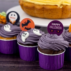 Halloween Einstecker Spinne Kuerbis Fledermaus2803 Günthart Tortendeko