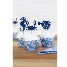 509 2 A Cupcake Topper Maritim Ahoy partydeco Cake Topper
