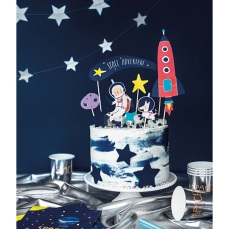 513 2 Caketopper Einstecker Weltall Weltraum partydeco Cake Topper