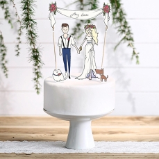 517 13 A Cake Topper My Love partydeco Einstecker