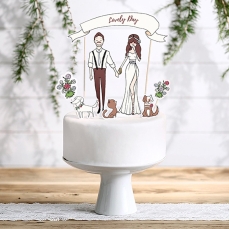 517 14 A Cake Topper Lovely Day partydeco Einstecker