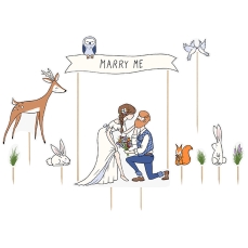 517 15 A Cake Topper Marry Me partydeco Tortendeko