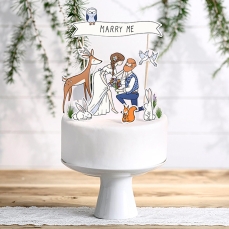 517 15 A Cake Topper Marry Me partydeco Tortendeko