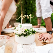 517 4 A Cake Topper Gold Love partydeco Tortendeko