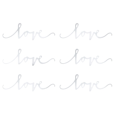 517 7 A Tischdekoration Konfetti Love Silber partydeco Partydeco.pl