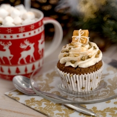 562 10 Muffinfoermchen Weiss Sterne Gold House of Marie House of Marie