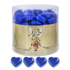 7047 3 112 Blau Schokolade Praline Rudolf Mit Lichterkette Günthart Weihnachten