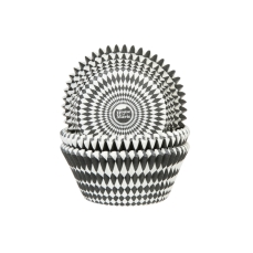 Harlekin Diamant Muffinform Schwarz Weiss 671 House of Marie Muffinförmchen