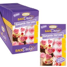 BackDecor 15 romantik Herzen aus Zucker, VKE mit 15 Stück