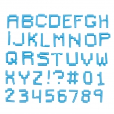 Ausstecher Buchstaben und Zahlen - Pixel