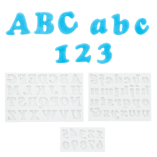 345 20 1 Alphabet Silikonform Set Alphabet Moulds Keksausstecher