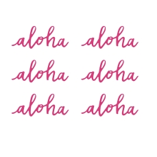 511 5 Aloha Schriftzug Konfetti Party partydeco Backwelt Aloha 6 Aloha Papierdekorationen