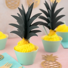 511 8 A Ananas Einstecker Cupcakedeko partydeco Backwelt Aloha 6 DIY Einstecker Ananas