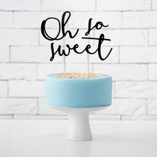 517 11 Trend Cake Topper Oh So Sweet partydeco Partydeko Cake Topper Oh So Sweet, schwarz