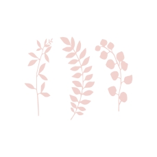 518 2SAle partydeco SALE % 9 Papier Zweige/Blätter in rosa