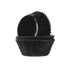 24 Muffinförmchen schwarz, glänzend