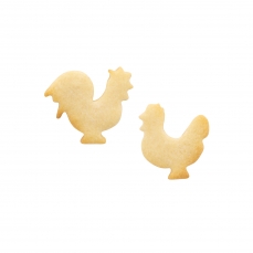 1 Keksausstecher - Set kleine Hühner