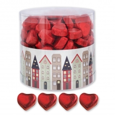Günthart 150 rote Herzen aus Schokolade | Fachwerk Häuser