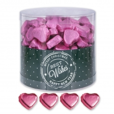 Günthart 150  rosa Herzen aus Schokolade | Best Wishes