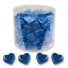 Blau Pralinen Herzen Giveaway Geschenk 7047 3 Günthart Taufe Günthart 150 blaue Herzen aus Schokolade