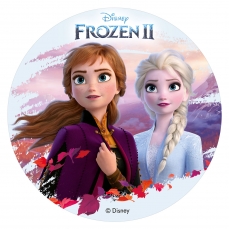 DEK 001frozenIItortendecke20cm Dekora deKora Disney - Frozen 2 Tortenaufleger aus Esspapier 20 cm