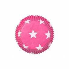 DEM 214 A Muffinfoermchen Sterne Pink Weiss Demmler Muffinförmchen 60 Muffinförmchen Sterne weiß/pink, 5 x 2,5cm