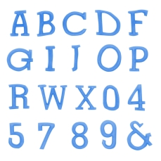Ausstecher Großbuchstaben und Zahlen - Serifen