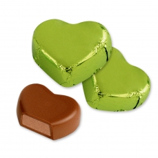 Günthart 150 grüne  Herzen aus Schokolade | Tauben