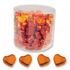 Günthart 150 orange Herzen aus Schokolade