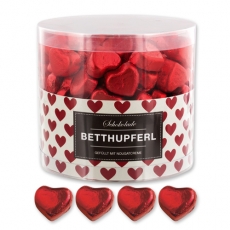 Günthart 150 rote Herzen aus Schokolade | Betthupferl rot