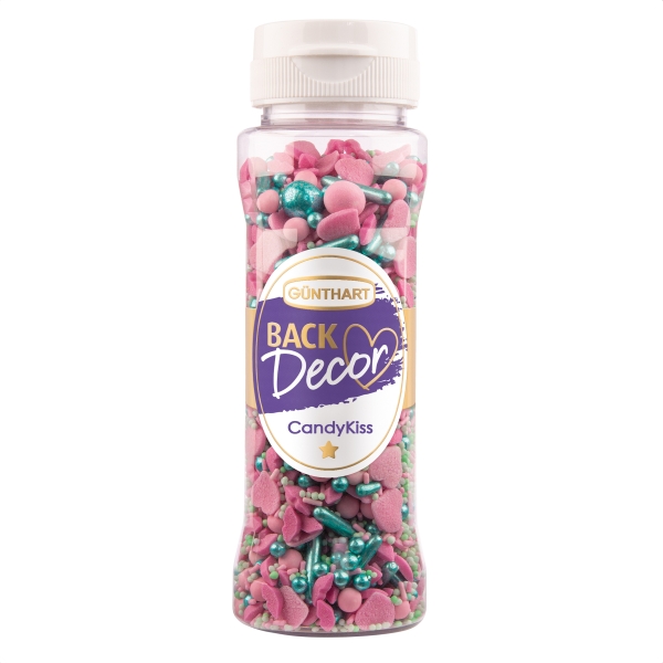 10623 Artikel Bild Günthart  Streudeko / Essbare Glitter / Streusel BackDecor Premium Streuselmix Candy Kiss, 120 g