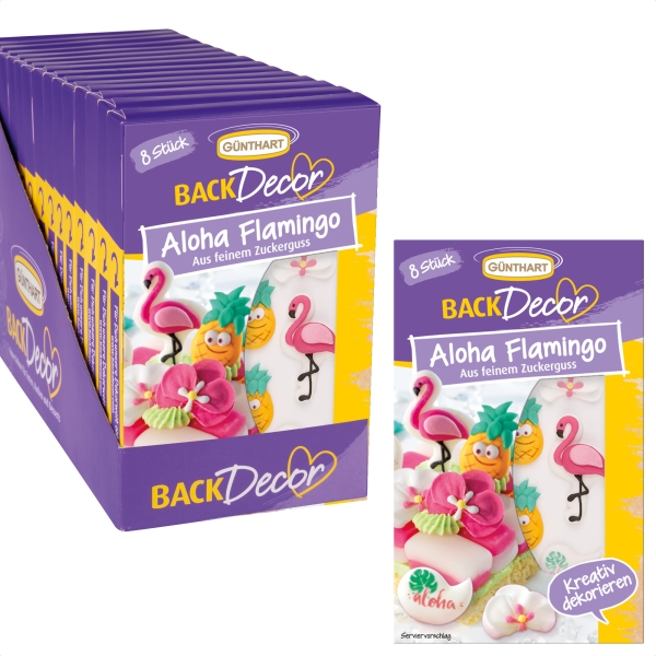 BackDecor VKE mit 15 Packungen, Aloha Flamingos