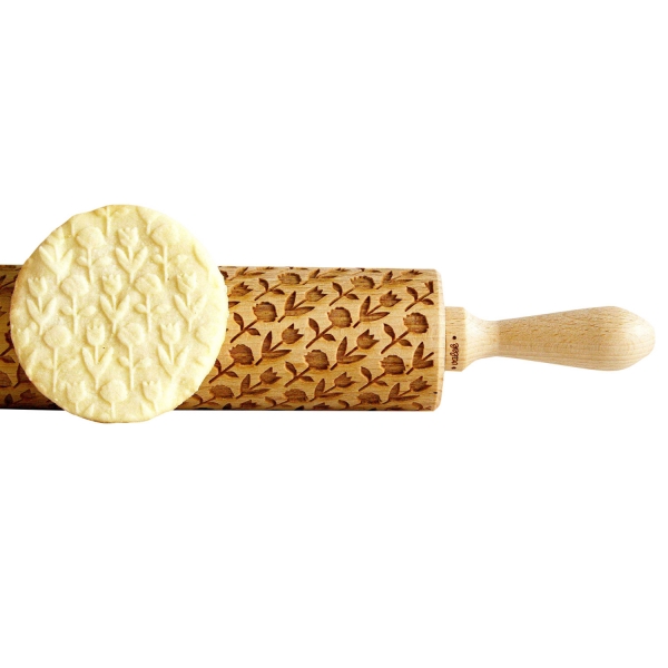 213 8 B Teigroller Mit Praegung Rosen Tulpen Valek Rolling Pins Valek Rolling Pins