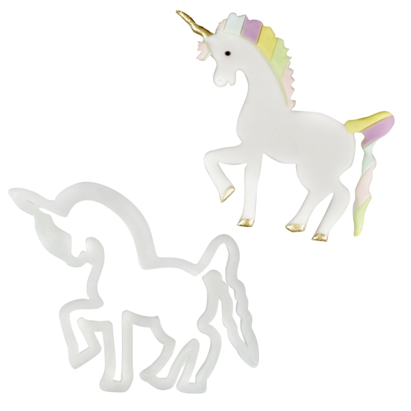 241 17 A FMM Ausstecher Einhorn Kunststoff FMM Sugarcraft FMM Sugarcraft