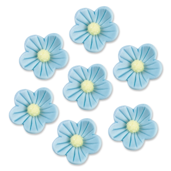 Günthart 24 Blumen hellblau aus Zucker