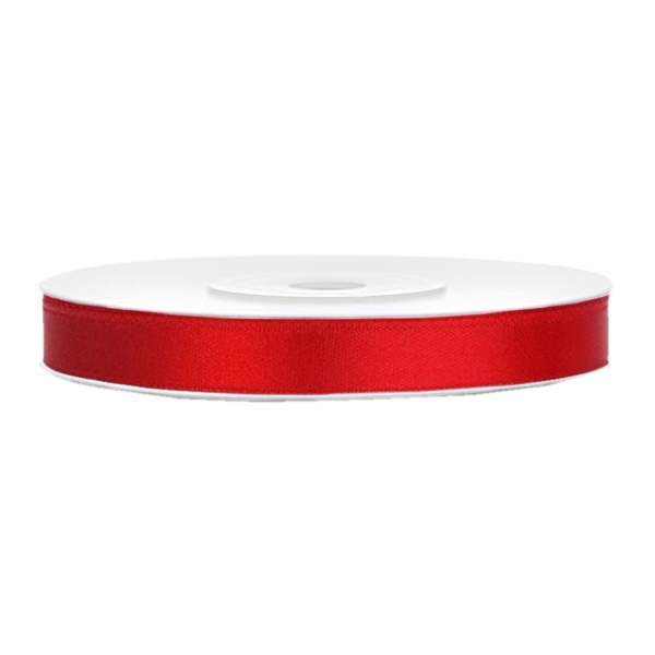 501 1007 Rot Satinband Duenn 6mm partydeco Unifarbene Bänder